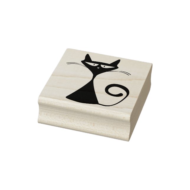 hourglass cat art stamp (Stamp)