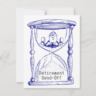 Hourglass Empty Retirement Send-Off Invitation ann