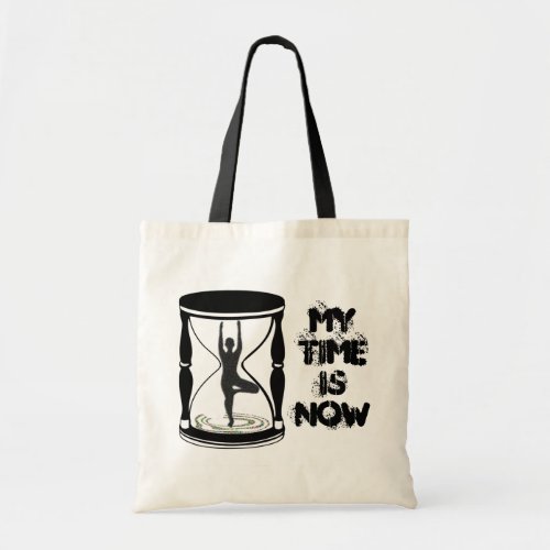 Hourglass _ Inspirational Yoga Gift Tote Bag