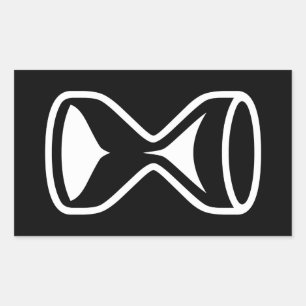 Hourglass Rectangular Sticker