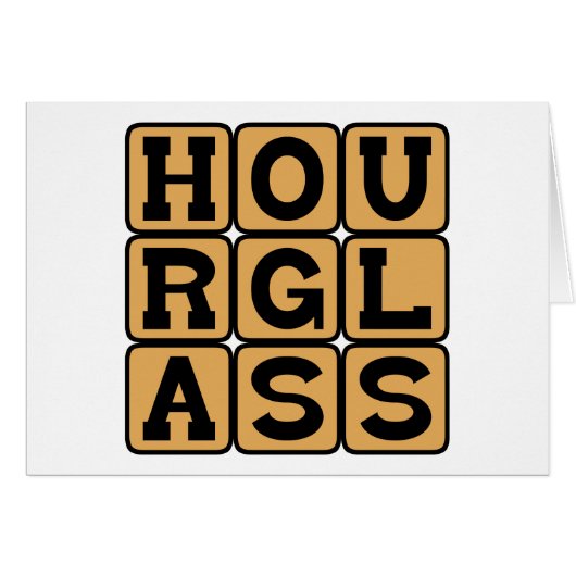Hourglass, Sand-Powered Timepiece Cards (Front Horizontal)
