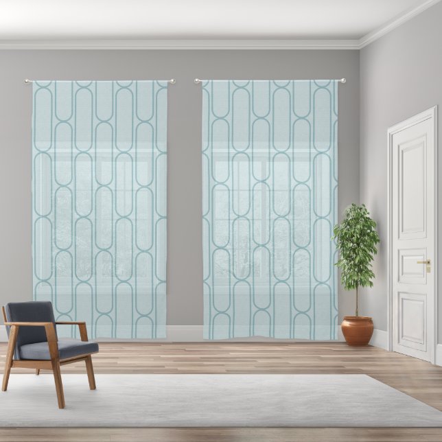 HOURGLASS SKATEBOARD DRAPES SHEER CURTAINS (Wide)