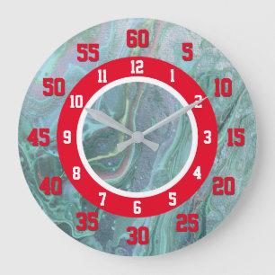 Hours and minutes, large clock