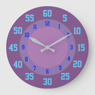 Hours and minutes, large clock