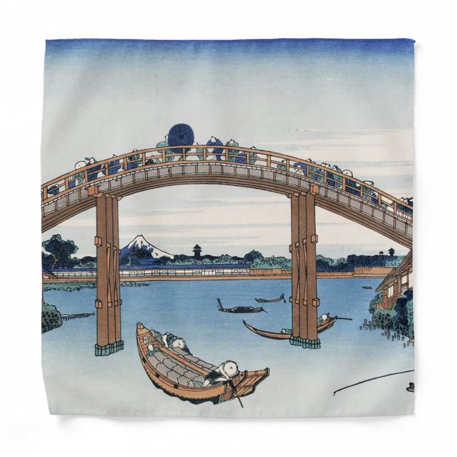 Housai  Mount Fuji seen from below Men's Bridge   Bandana (Front)