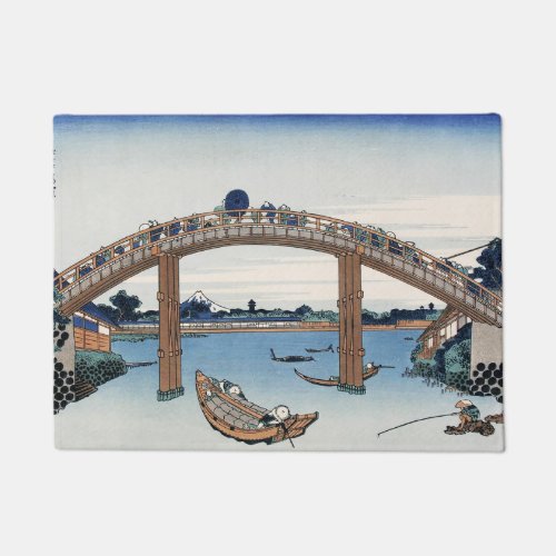 Housai  Mount Fuji seen from below Mens Bridge    Doormat