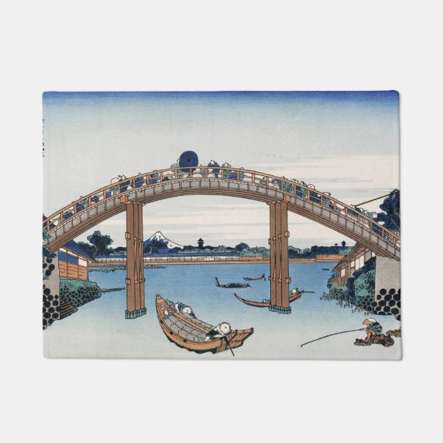 Housai  Mount Fuji seen from below Men's Bridge    Doormat (Front)