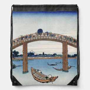 Housai Mount Fuji seen from below Men's Bridge Drawstring Bag