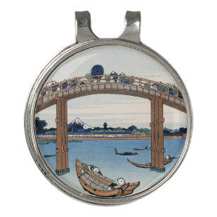 Housai Mount Fuji seen from below Men's Bridge Golf Hat Clip