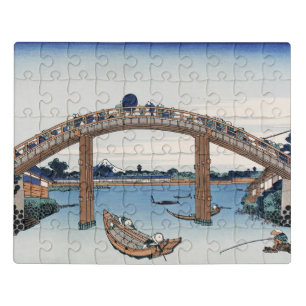 Housai Mount Fuji seen from below Men's Bridge Jigsaw Puzzle
