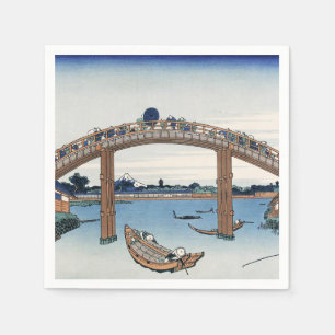 Housai Mount Fuji seen from below Men's Bridge Napkins