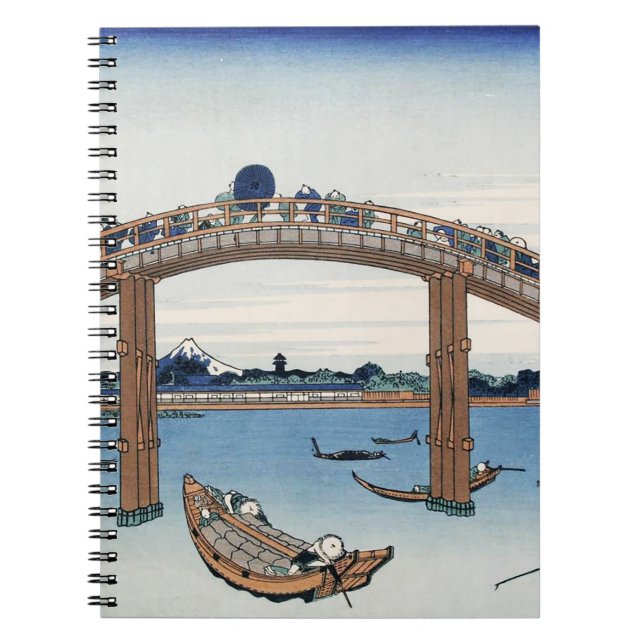 Housai  Mount Fuji seen from below Men's Bridge    Notebook (Front)