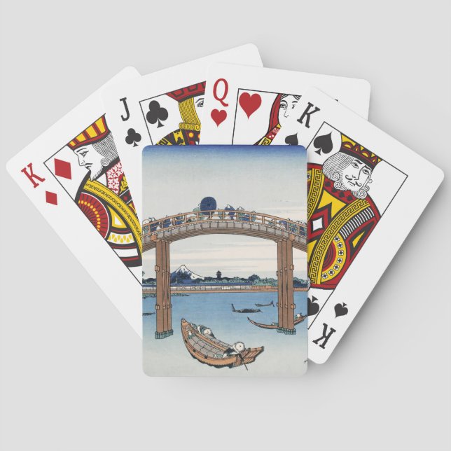 Housai  Mount Fuji seen from below Men's Bridge    Poker Cards (Back)