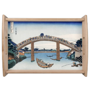 Housai Mount Fuji seen from below Men's Bridge Serving Tray