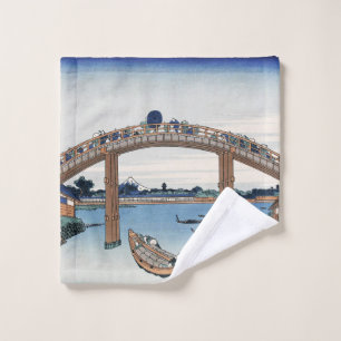 Housai Mount Fuji seen from below Men's Bridge Wash Cloth