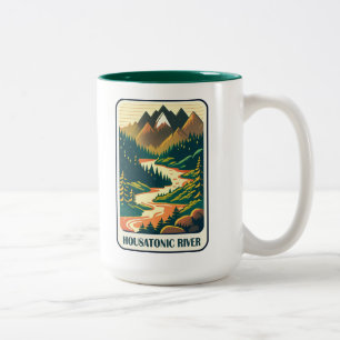 Housatonic River Connecticut Colors Two-Tone Coffee Mug