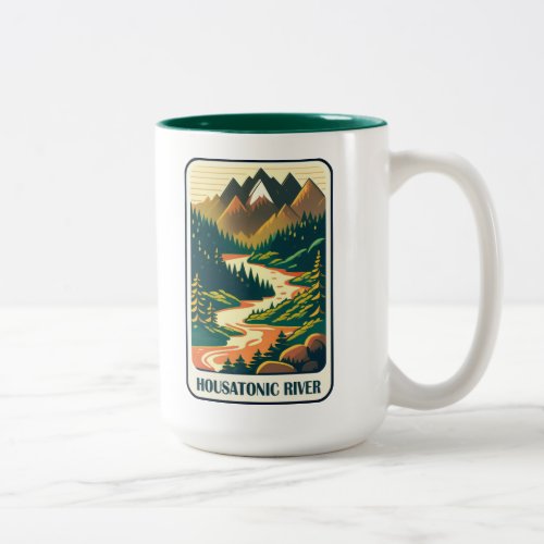 Housatonic River Connecticut Colors Two_Tone Coffee Mug