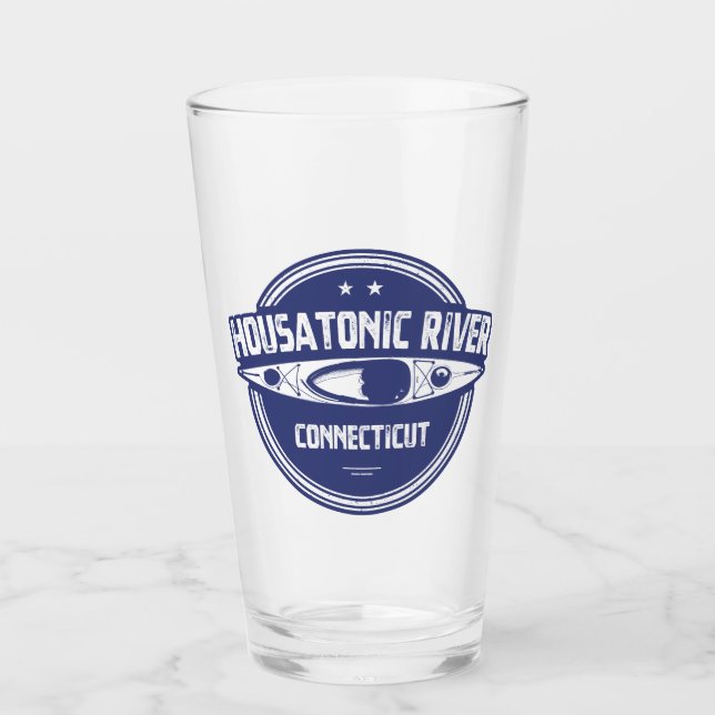 Housatonic River Connecticut Kayaking Glass (Front)