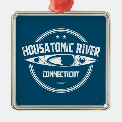 Housatonic River Connecticut Kayaking Metal Ornament