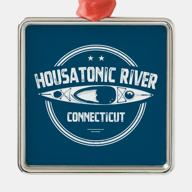 Housatonic River Connecticut Kayaking Metal Ornament (Front)