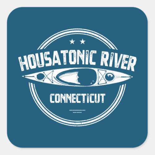 Housatonic River Connecticut Kayaking Square Sticker