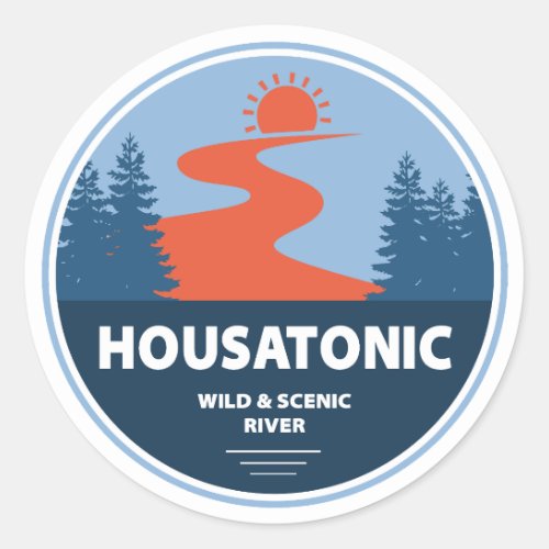 Housatonic Wild And Scenic River Connecticut Classic Round Sticker
