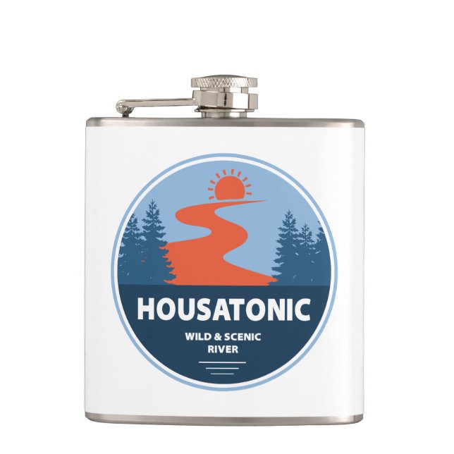 Housatonic Wild And Scenic River Connecticut Flask (Front)