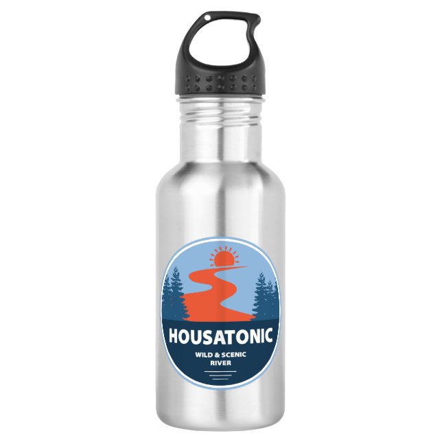 Housatonic Wild And Scenic River Connecticut Stainless Steel Water Bottle (Front)
