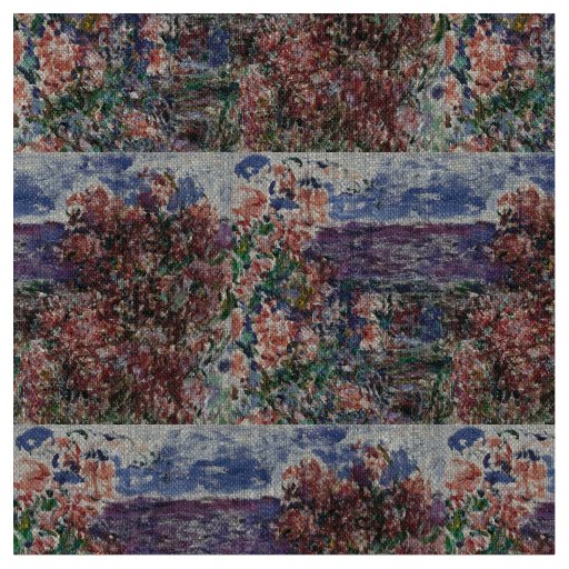 House among the Roses by Claude Monet Fabric