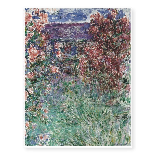 House among the Roses by Claude Monet Temporary Tattoos (Front)