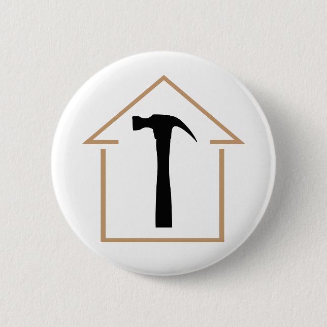 House and Hammer Button (Front)
