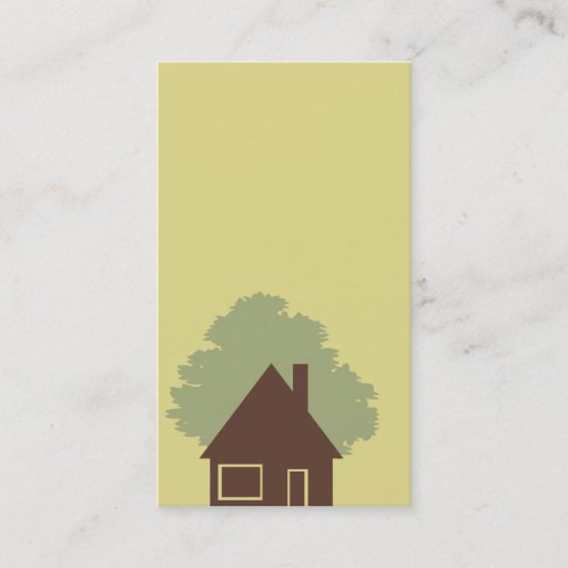 Customizable house and home business card