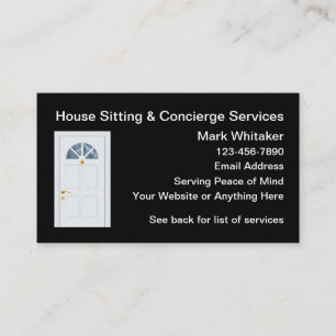 House And Home Watch Service Business Card