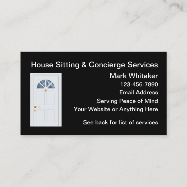 House And Home Watch Service  Business Card (Front)