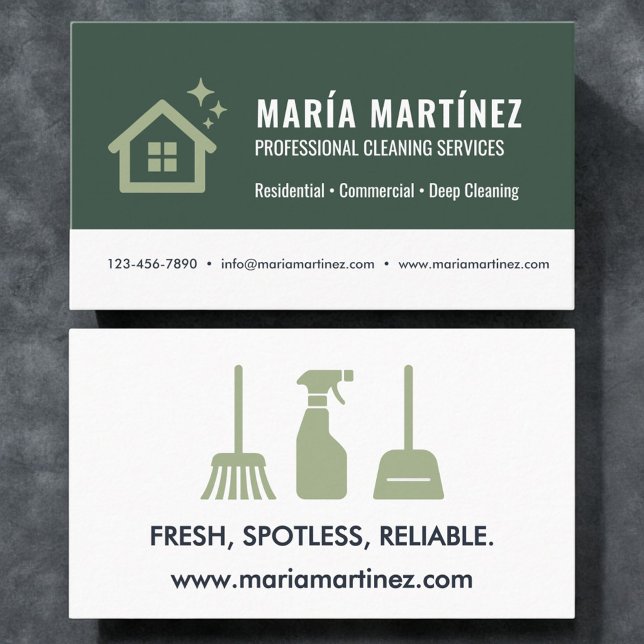 House and Office Cleaning Business Card (Creator Uploaded)