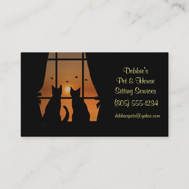 House and Pet Sitting Business Card (Front)