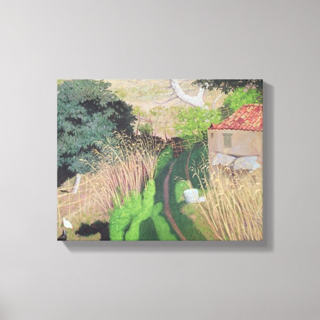 House and Reeds, c.1921-24 Canvas Print (Front)