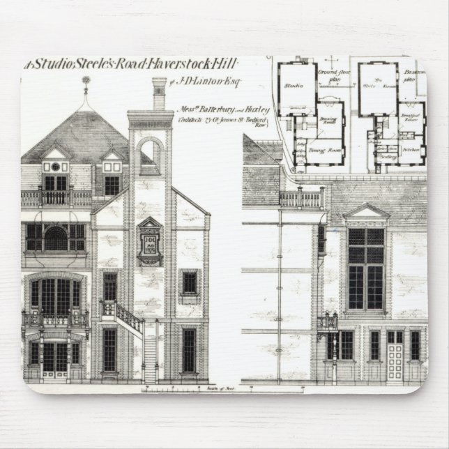 House and Studio, Steele's Road, Haverstock Mouse Pad (Front)