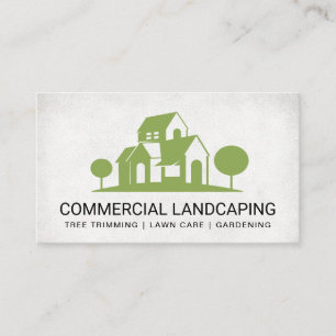 House and Topiary trees Business Card