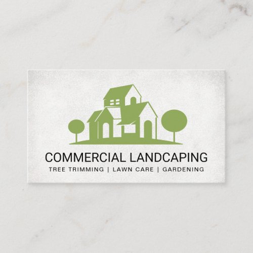 House and Topiary trees Business Card