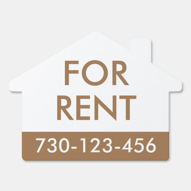 House Apartment For Rent Custom Real Estate  Sign (Front)