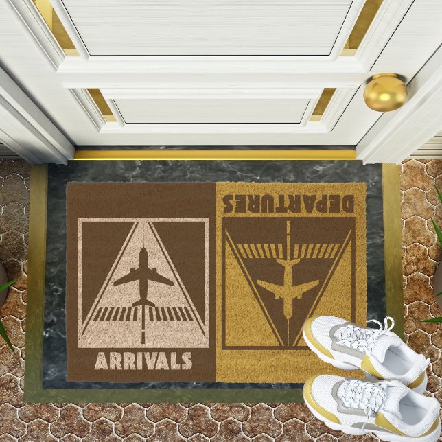 House Arrival Departure Airplane Landing Welcome  Fiber Doormat (Creator Uploaded)
