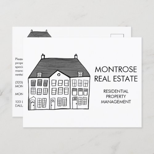 House Art Minimal Custom Real Estate Marketing Postcard