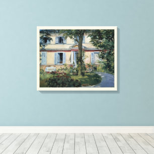 House at Rueil by Edouard Manet, Vintage Fine Art Canvas Print