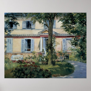 House at Rueil by Edouard Manet, Vintage Fine Art Poster