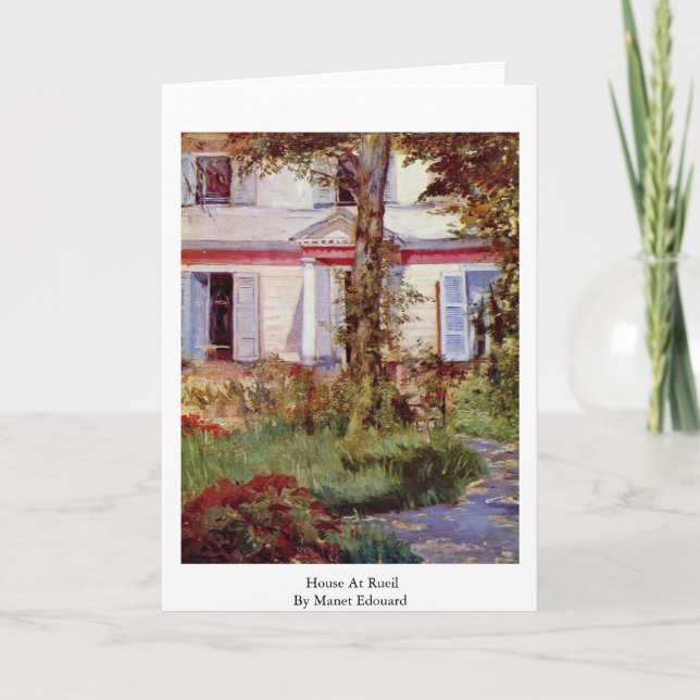 House At Rueil By Manet Edouard Card (Front)