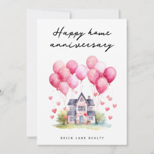House Balloons Home Anniversary Realtor