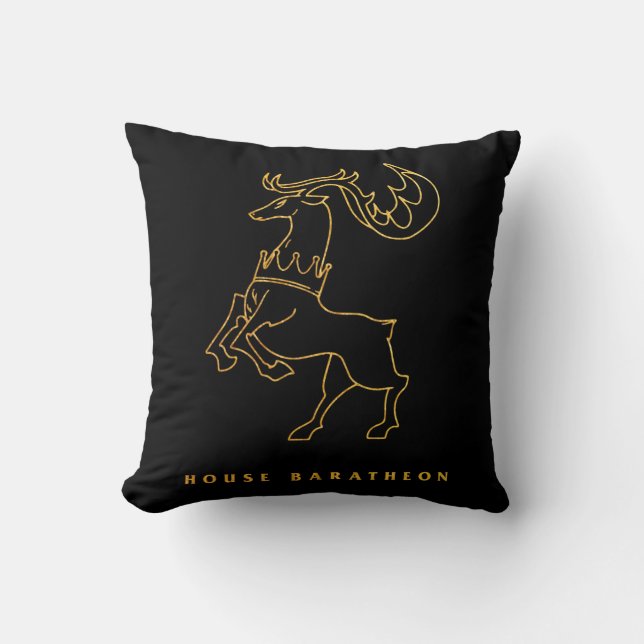 House Baratheon Icon Throw Pillow (Front)
