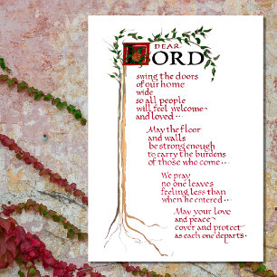 HOUSE BLESSING WELCOME STRONG LOVE PEACE CANVAS PRINT