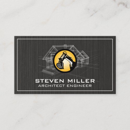 House Blue Print  Architect  Construction Logo Business Card